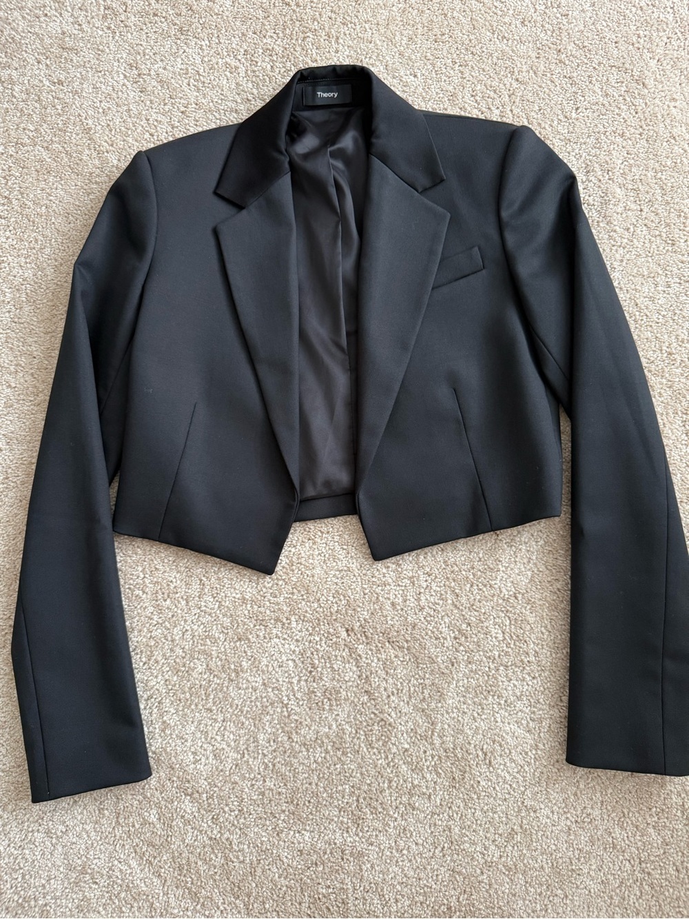 Theory Black Cropped Women's Blazer